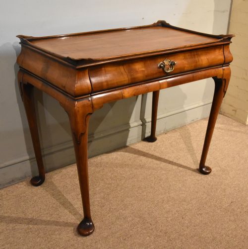 WALNUT SILVER TABLE IN DUTCH 18TH CENTURY STYLE - ADDITIONAL PHOTO 4
