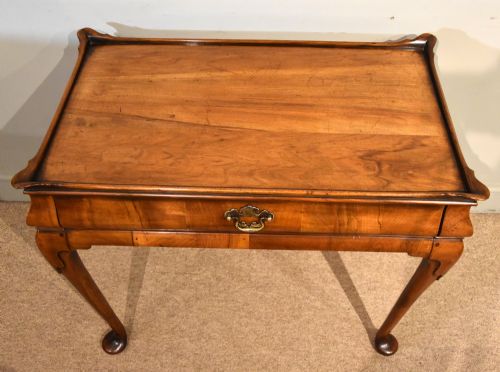 WALNUT SILVER TABLE IN DUTCH 18TH CENTURY STYLE - ADDITIONAL PHOTO 5
