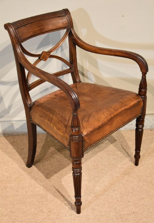 REGENCY MAHOGANY ARMCHAIR OR DESK CHAIR - ADDITIONAL PHOTO 2