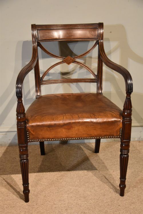 REGENCY MAHOGANY ARMCHAIR OR DESK CHAIR - ADDITIONAL PHOTO 3