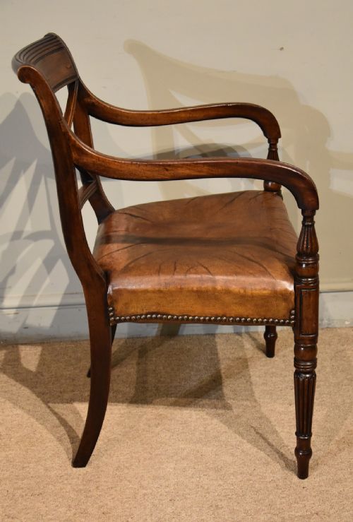 REGENCY MAHOGANY ARMCHAIR OR DESK CHAIR - ADDITIONAL PHOTO 5