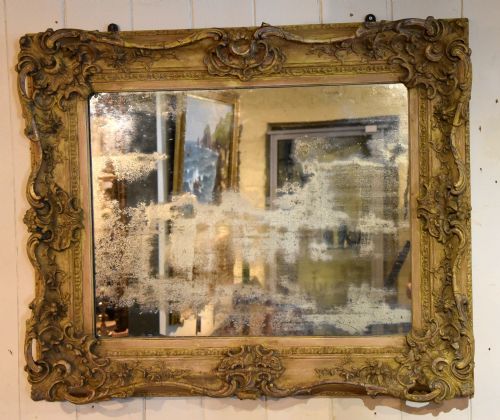 VICTORIAN WALL MIRROR WITH MERCURY PLATE - ADDITIONAL PHOTO 1