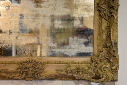 VICTORIAN WALL MIRROR WITH MERCURY PLATE - ADDITIONAL PHOTO 2