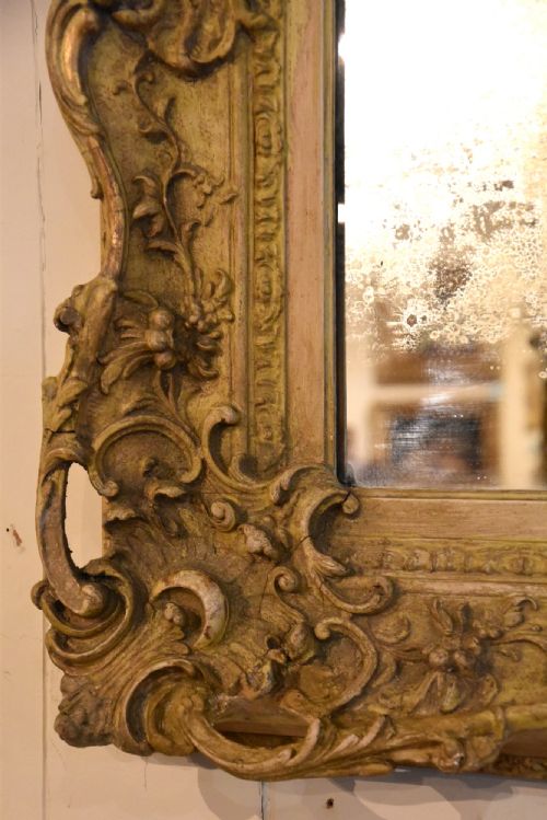 VICTORIAN WALL MIRROR WITH MERCURY PLATE - ADDITIONAL PHOTO 4