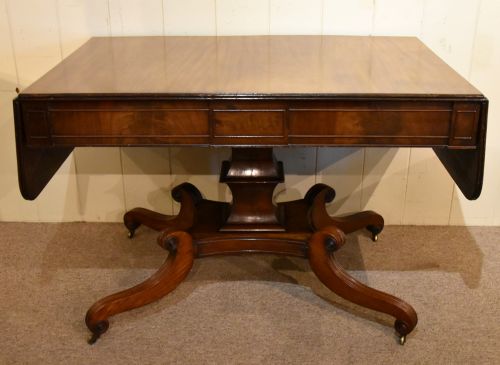 REGENCY MAHOGANY SOFA TABLE - ADDITIONAL PHOTO 5