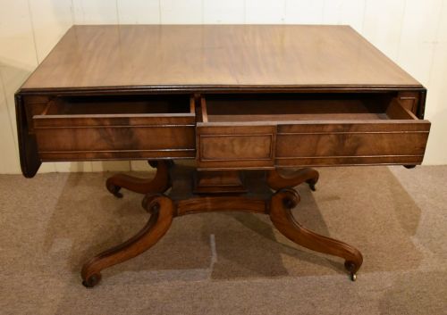 REGENCY MAHOGANY SOFA TABLE - ADDITIONAL PHOTO 6