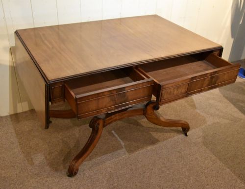 REGENCY MAHOGANY SOFA TABLE - ADDITIONAL PHOTO 7