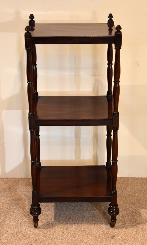 REGENCY THREE TIER MAHOGANY WHATNOT - ADDITIONAL PHOTO 1