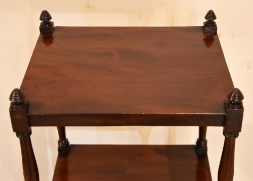 REGENCY THREE TIER MAHOGANY WHATNOT - ADDITIONAL PHOTO 3
