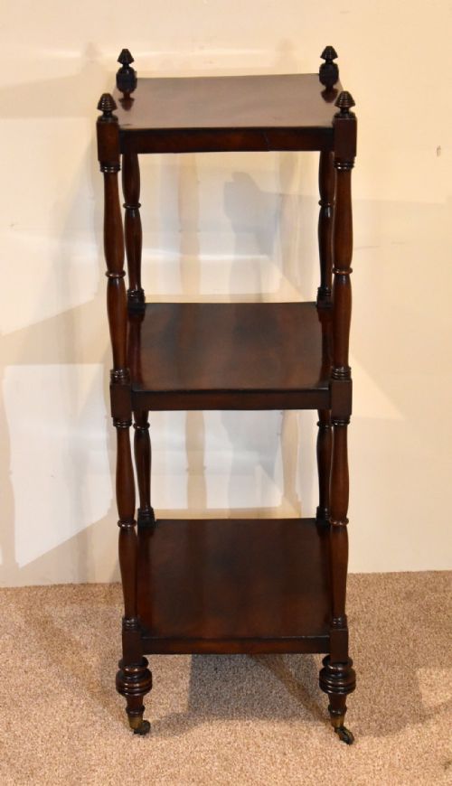 REGENCY THREE TIER MAHOGANY WHATNOT - ADDITIONAL PHOTO 5