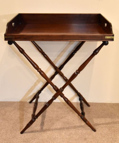 george iii mahogany butler's tray on stand - CATEGORY: ANTIQUE MISCELLANEOUS - DATED GEORGIAN