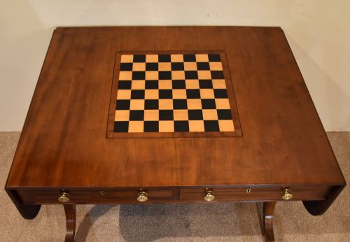 GEORGE III MAHOGANY GAMES SOFA TABLE - ADDITIONAL PHOTO 7