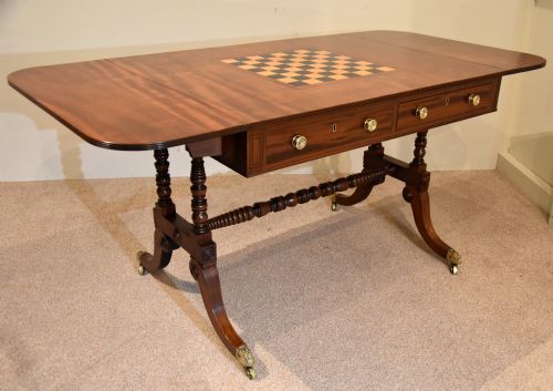 GEORGE III MAHOGANY GAMES SOFA TABLE - ADDITIONAL PHOTO 8