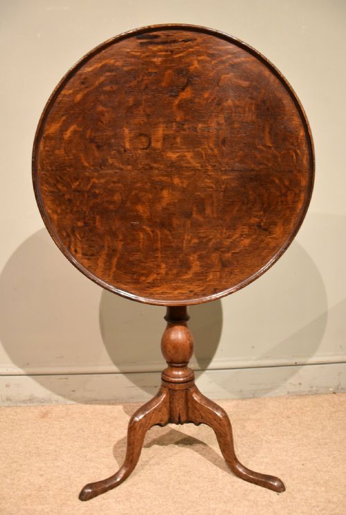 late george iii oak tilting wine lamp table - CATEGORY: ANTIQUE TABLES - DATED GEORGIAN