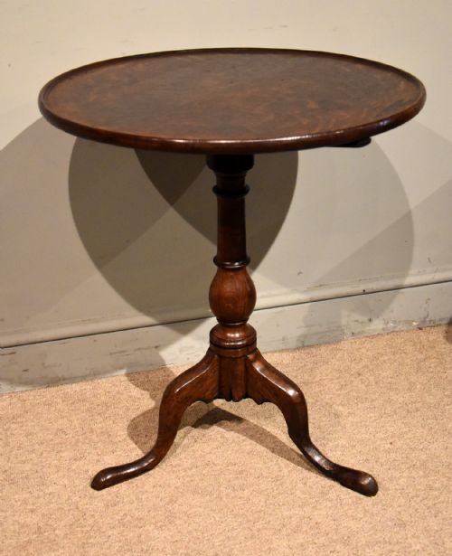 LATE GEORGE III OAK TILTING WINE LAMP TABLE - ADDITIONAL PHOTO 1