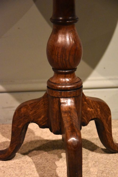 LATE GEORGE III OAK TILTING WINE LAMP TABLE - ADDITIONAL PHOTO 5