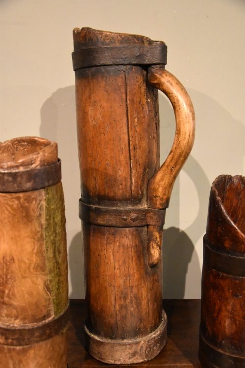 EARLY 19TH CENTURY RUSTIC GRAIN PITCHERS - ADDITIONAL PHOTO 1