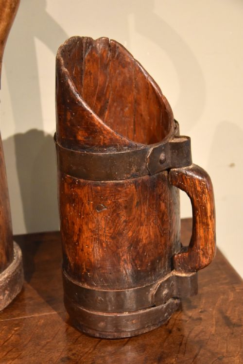 EARLY 19TH CENTURY RUSTIC GRAIN PITCHERS - ADDITIONAL PHOTO 3