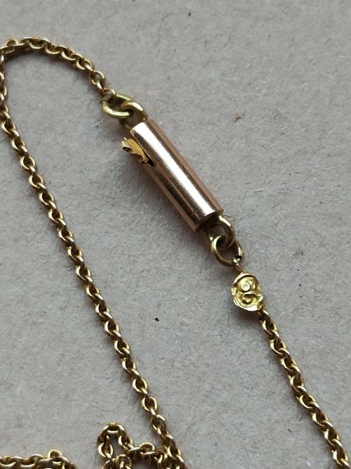 EDWARDIAN 9CT GOLD OPAL DROP PENDANT NECKLACE - ADDITIONAL PHOTO 6