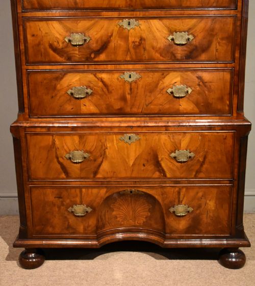 EARLY 18TH CENTURY WALNUT CHEST ON CHEST - ADDITIONAL PHOTO 1