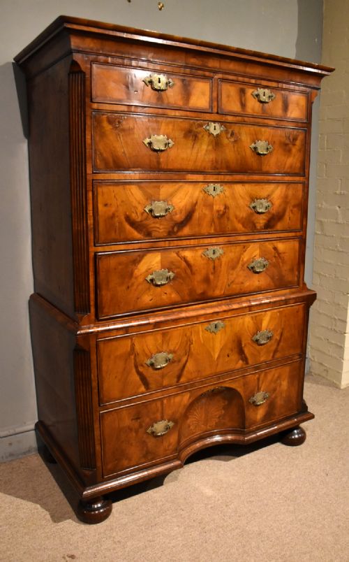 EARLY 18TH CENTURY WALNUT CHEST ON CHEST - ADDITIONAL PHOTO 6