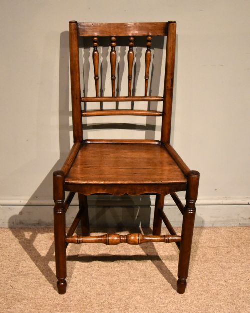 19TH CENTURY ASH SET OF FOUR SPINDLEBACK CHAIRS - ADDITIONAL PHOTO 2