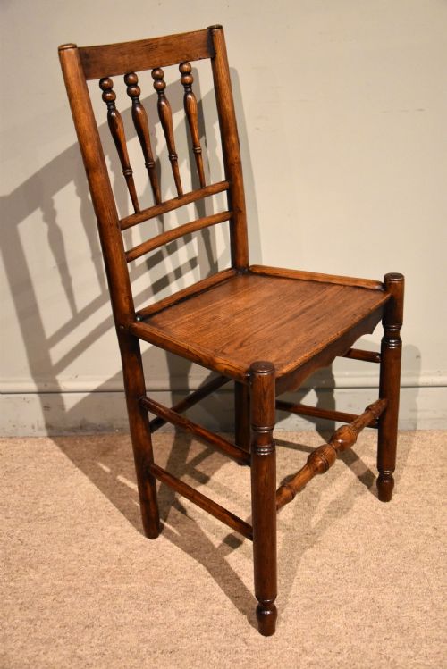 19TH CENTURY ASH SET OF FOUR SPINDLEBACK CHAIRS - ADDITIONAL PHOTO 3