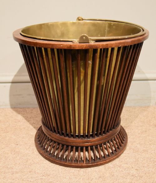 19th century dutch mahogany oyster bucket - CATEGORY: ANTIQUE MISCELLANEOUS - DATED 19TH CENTURY