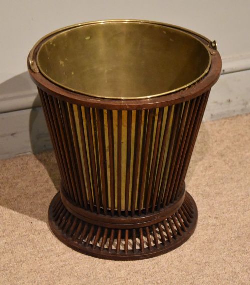 19TH CENTURY DUTCH MAHOGANY OYSTER BUCKET - ADDITIONAL PHOTO 1