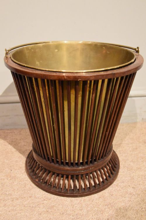 19TH CENTURY DUTCH MAHOGANY OYSTER BUCKET - ADDITIONAL PHOTO 2
