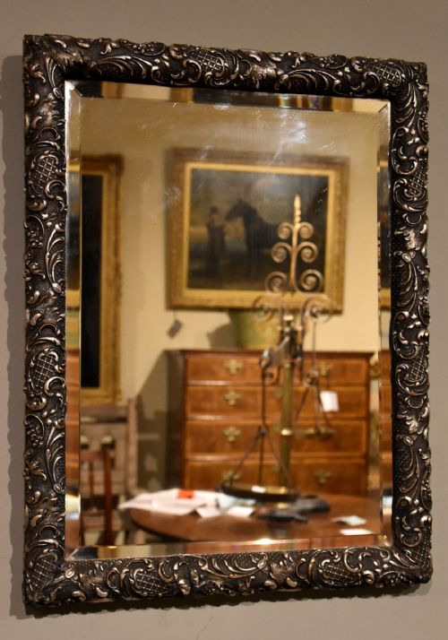silver gilt mirror by co rosenberg and co liverpool 1920 - CATEGORY: ANTIQUE MIRRORS - DATED 1920