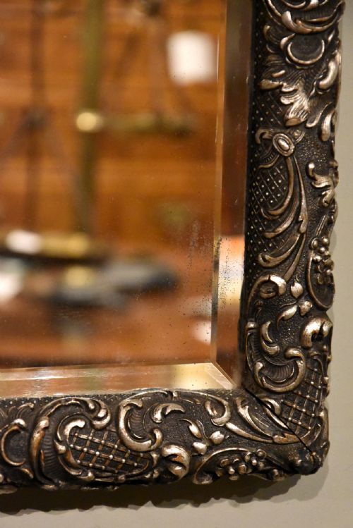 SILVER GILT MIRROR BY CO ROSENBERG AND CO LIVERPOOL 1920 - ADDITIONAL PHOTO 3