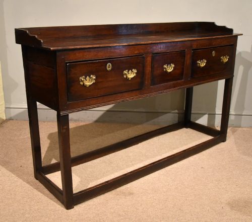 18TH CENTURY GEORGIAN COUNTRY OAK DRESSER BASESERVER - ADDITIONAL PHOTO 4