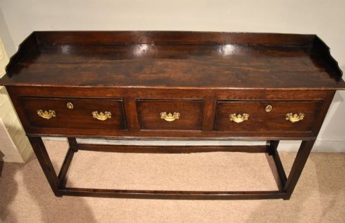 18TH CENTURY GEORGIAN COUNTRY OAK DRESSER BASESERVER - ADDITIONAL PHOTO 6