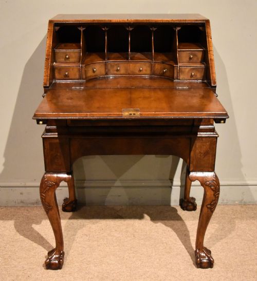 19TH CENTURY WALNUT BUREAU ON STAND - ADDITIONAL PHOTO 1