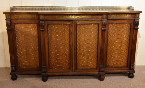 regency rosewood breakfront chiffonier - CATEGORY: ANTIQUE SIDEBOARDS - DATED REGENCY