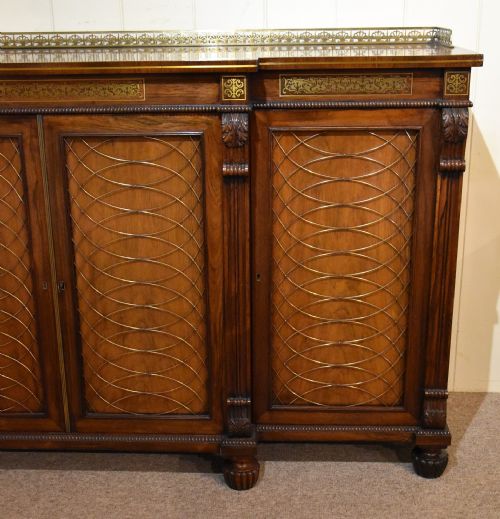 REGENCY ROSEWOOD BREAKFRONT CHIFFONIER - ADDITIONAL PHOTO 2