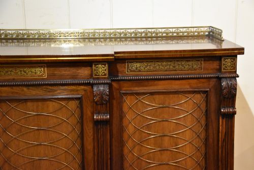 REGENCY ROSEWOOD BREAKFRONT CHIFFONIER - ADDITIONAL PHOTO 3