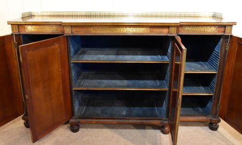 REGENCY ROSEWOOD BREAKFRONT CHIFFONIER - ADDITIONAL PHOTO 4
