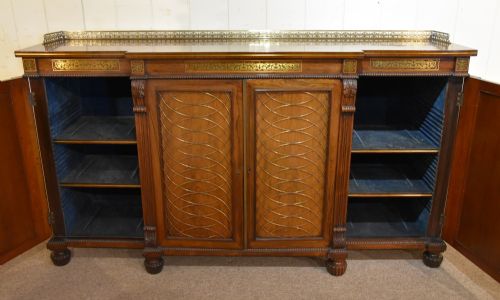 REGENCY ROSEWOOD BREAKFRONT CHIFFONIER - ADDITIONAL PHOTO 5