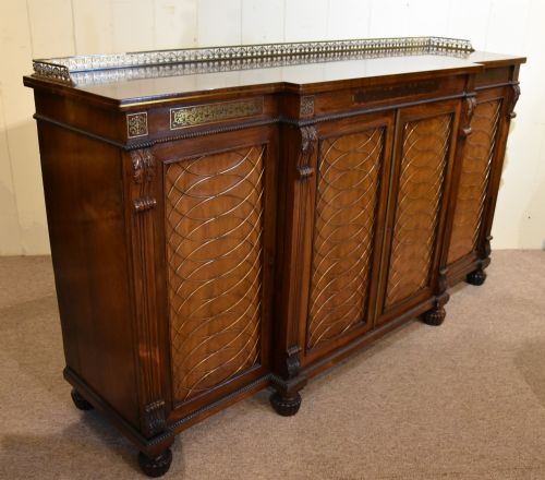 REGENCY ROSEWOOD BREAKFRONT CHIFFONIER - ADDITIONAL PHOTO 6