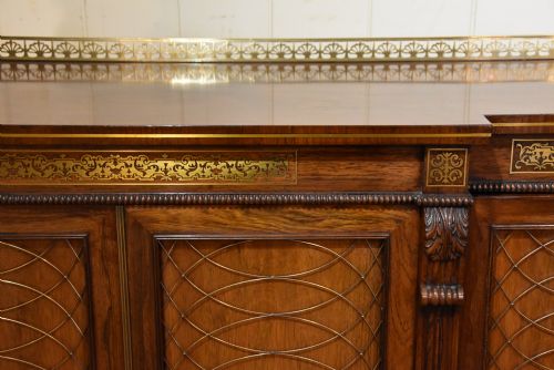 REGENCY ROSEWOOD BREAKFRONT CHIFFONIER - ADDITIONAL PHOTO 8