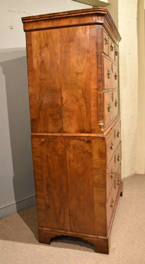 GEORGE II WALNUT CHEST ON CHEST - ADDITIONAL PHOTO 2
