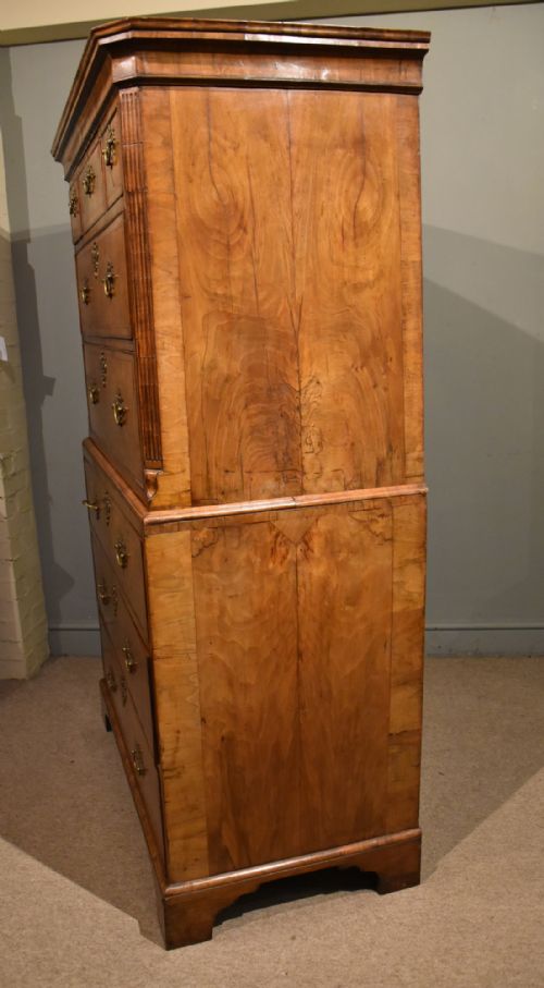 GEORGE II WALNUT CHEST ON CHEST - ADDITIONAL PHOTO 3