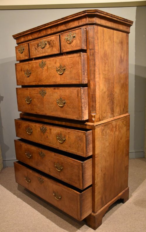 GEORGE II WALNUT CHEST ON CHEST - ADDITIONAL PHOTO 4