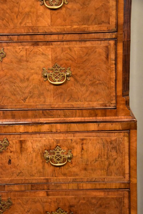 GEORGE II WALNUT CHEST ON CHEST - ADDITIONAL PHOTO 7
