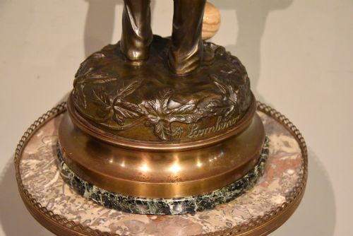ART DECO CLOWN PAUVRE PAILLASSE BRONZE SIGNED F LAMBINON - ADDITIONAL PHOTO 8