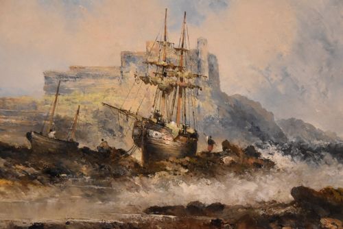 OIL PAINTING BY WILLIAM MACALPINE BAMBURGH CASTLE - ADDITIONAL PHOTO 3