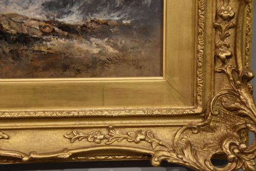 OIL PAINTING BY WILLIAM MACALPINE BAMBURGH CASTLE - ADDITIONAL PHOTO 4