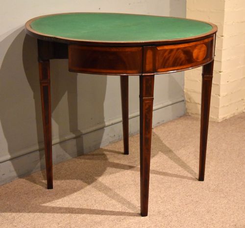 PAIR OF GEORGE III DEMILUNE CARD TABLES - ADDITIONAL PHOTO 6